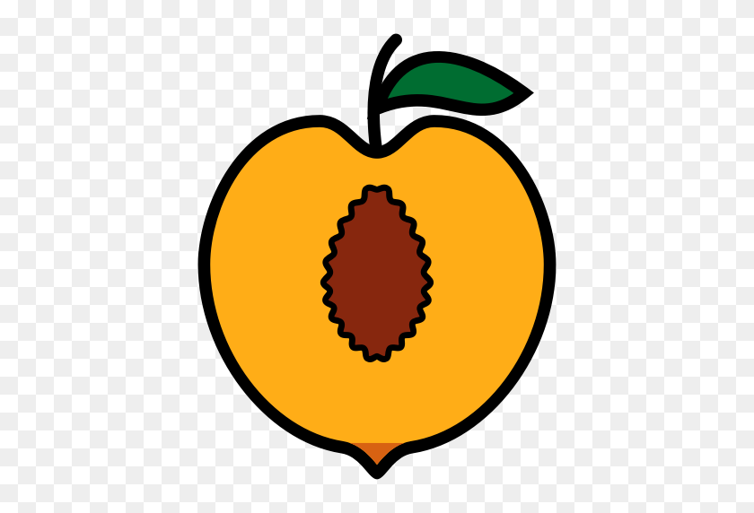 512x512 Fruit, Icon, Peach, Peaches, Pessego Icon - Peaches PNG