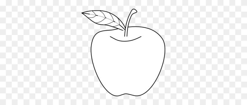 285x300 Fruit Outline Clipart Free Clipart - Pencil And Apple Clipart