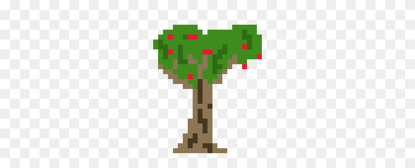 260x280 Фруктовое Дерево Пиксель Арт Чайник - Фруктовое Дерево Png