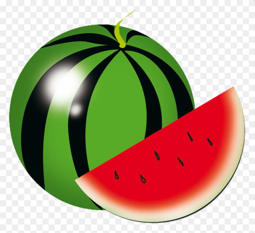 800x727 Fruit Vegetable Watermelon - Placemat Clipart