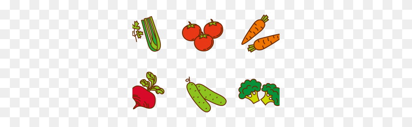 300x200 Fruits And Vegetables Clipart Png Png Image - Fruits And Vegetables PNG