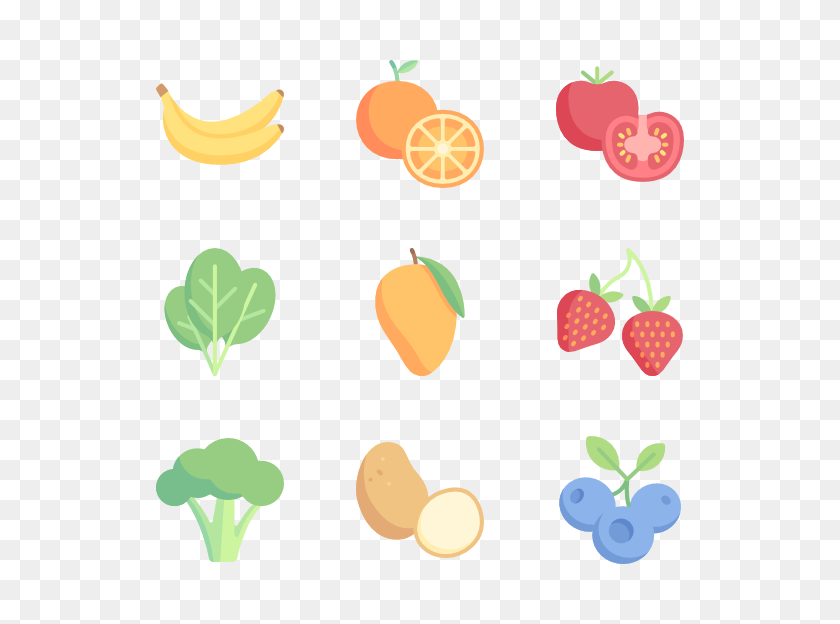 600x564 Fruits And Vegetables Free Icons - Fruits And Vegetables PNG