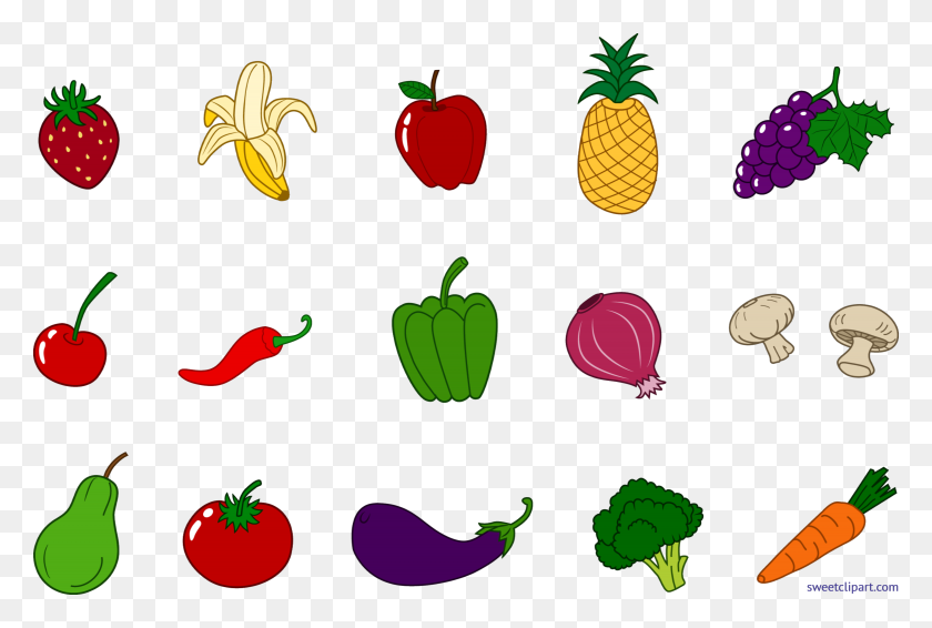 9555x6207 Imágenes Prediseñadas De Conjunto De Frutas Y Verduras - Imágenes Prediseñadas De Frutas Y Verduras