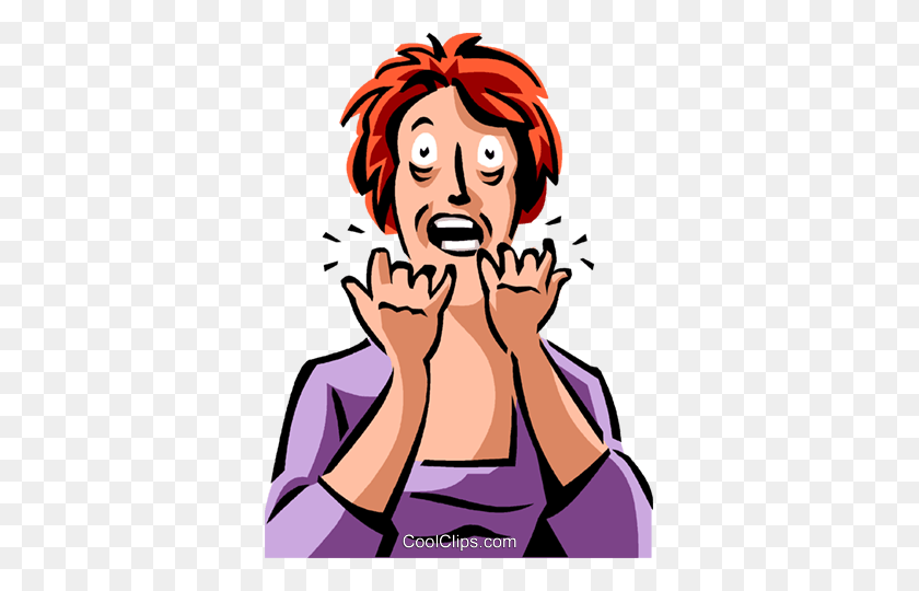 355x480 Frustration Royalty Free Vector Clip Art Illustration - Frustrated Face Clipart
