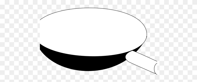 500x290 Frying Pan Outline - Skillet Clipart