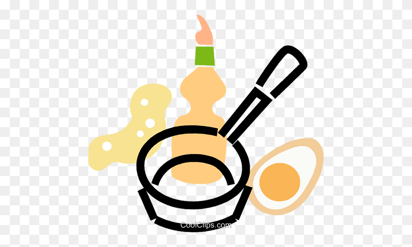 480x445 Frying Pan With Eggs And Dish Soap Royalty Free Vector Clip Art - Dish Soap Clipart