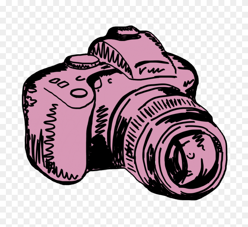 1214x1105 Ftestickers Camera Drawing Pink - Camera Drawing PNG