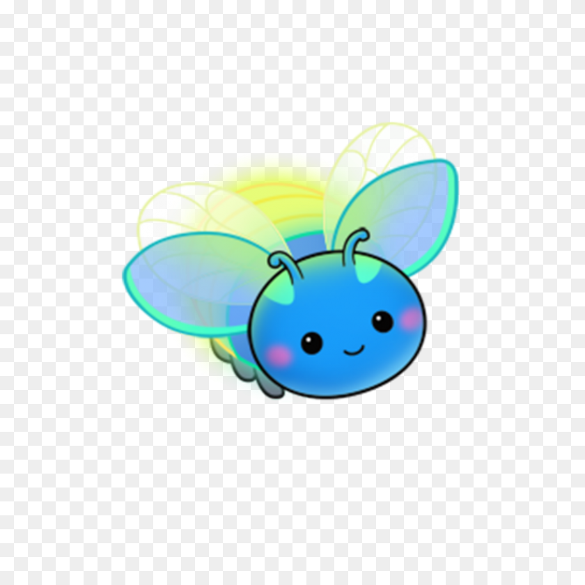 1500x1500 Ftestickers Clipart Firefly Cute Blue - Firefly Clipart