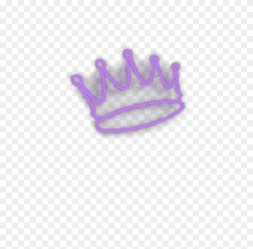 768x768 Ftestickers Crown Neon Purple - Purple Crown PNG