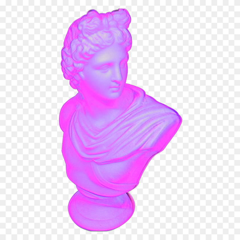1702x1702 Фтестикерс Скульптура Голографическая Эстетическая Vaporwave - Статуя Vaporwave Png