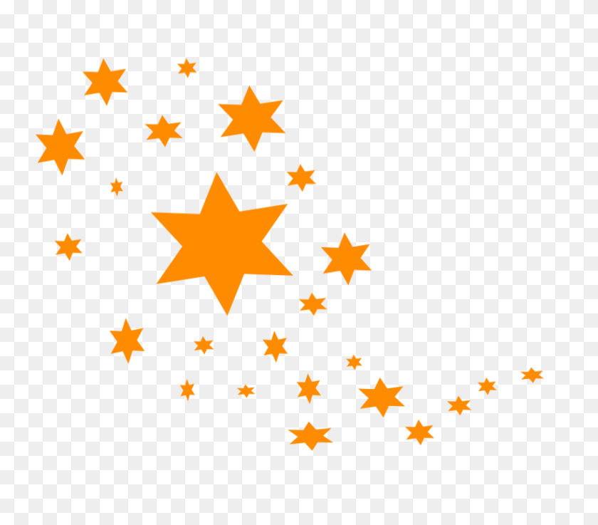 819x711 Ftestickers Stars Orange Stardust - Stardust PNG
