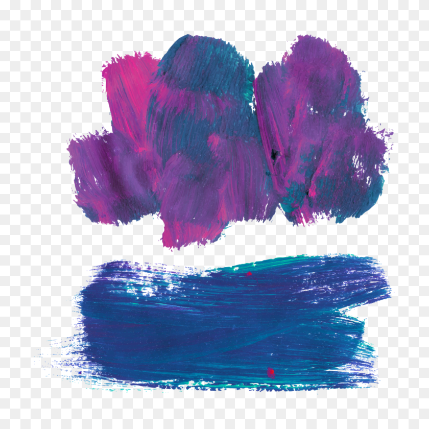 1700x1700 Ftestickers Watercolor Brushstrokes Blue Purple - Purple Watercolor PNG