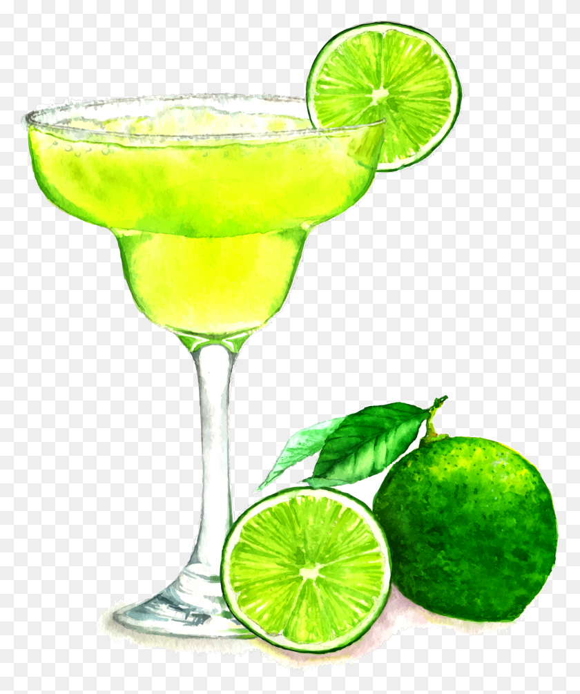 2079x2520 Ftestickers Watercolor Drink Cocktail Margarita - Margarita PNG