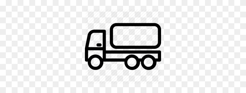260x260 Fuel Truck Black And White Clipart - Tow Truck Clipart Black And White