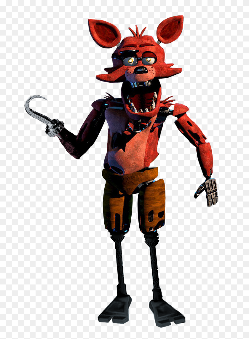 698x1084 Full Body Foxy Five Nights - Five Nights At Freddys PNG