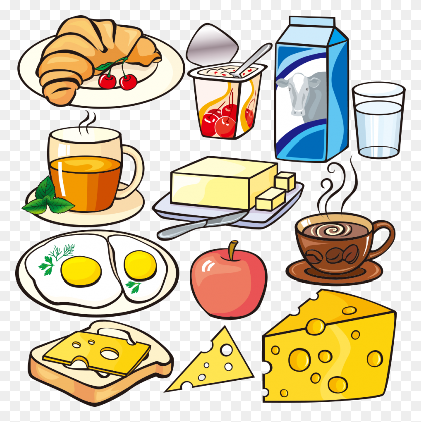 943x945 Full Breakfast Brunch Breakfast Sandwich Clip Art - Junk Clipart