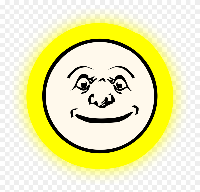 751x750 Full Moon Smiley Computer Icons - Glow Clipart