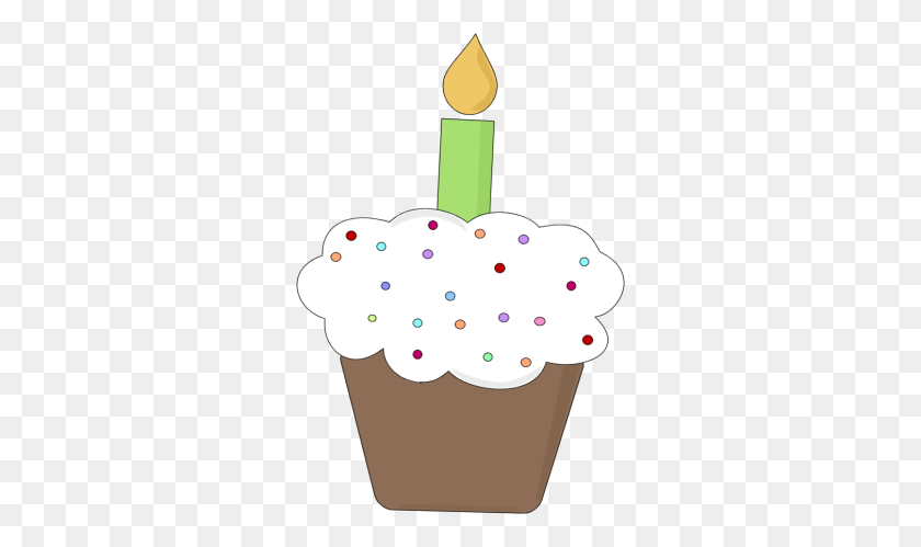 300x439 Divertido Cumpleaños Cupcake Clipart - Feliz Cumpleaños Cupcake Clipart