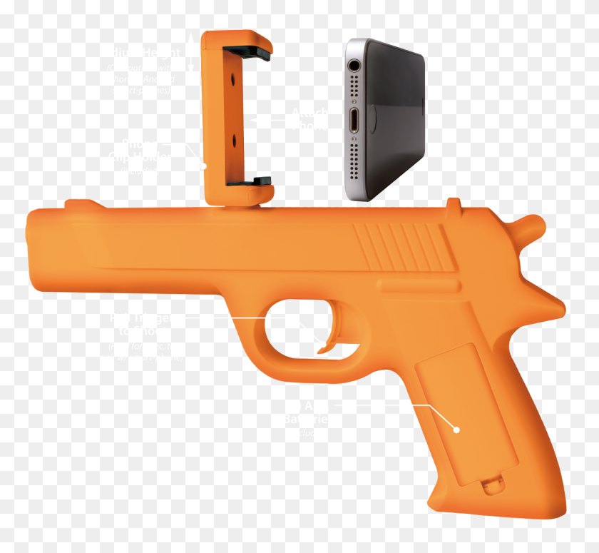 1250x1147 Fun Factory Candy Novelty Co Augmented Reality Gaming Gun - Holding Gun PNG