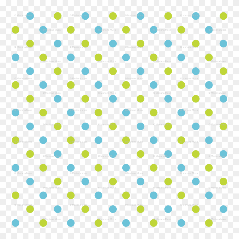 1125x1125 Fun Flowers Blue Green Polka Dots Wallpaper - Polka Dot Pattern PNG