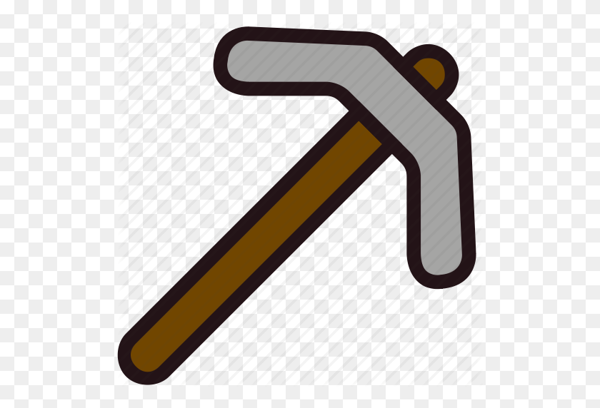 512x512 Fun, Games, Minecraft, Pickaxe, Play Icon - Minecraft Pickaxe PNG