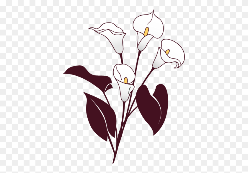 415x525 Funeral Clipart Corona Funeraria - White Lily Clipart