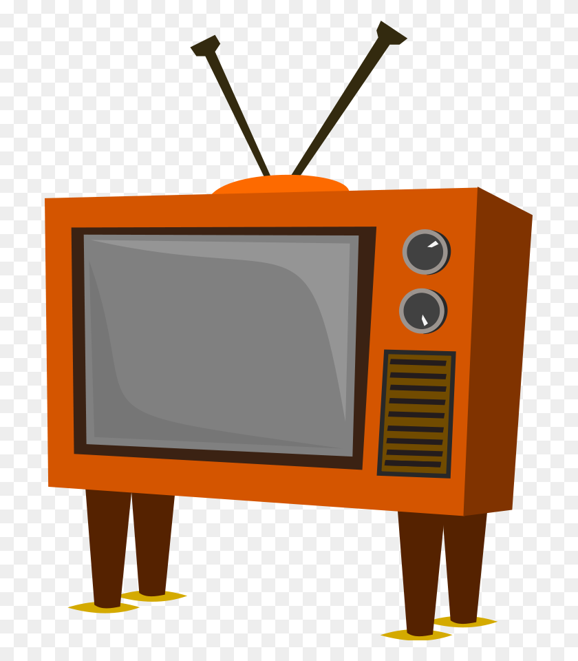 709x900 Funky Old Tv Png Cliparts For Web - Tv Clipart Png