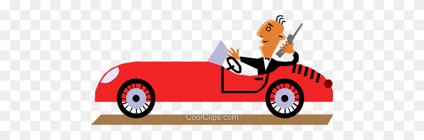 480x218 Funky Picasso Man Driving Car Royalty Free Vector Clip Art - Picasso Clipart