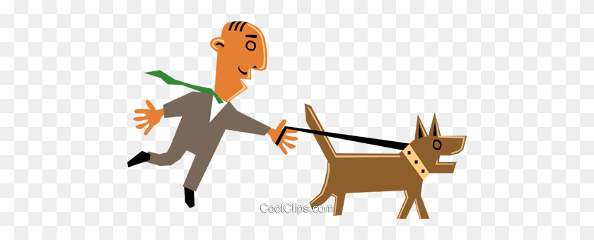 480x280 Funky Picasso Taking His Dog For A Walk Royalty Free Vector Clip - Picasso Clipart