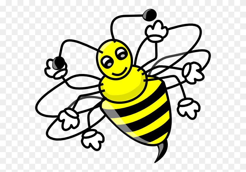 600x528 Funny Bee Png, Clip Art For Web - Cute Bee Clipart