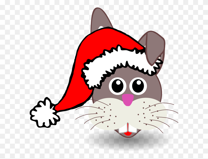 600x582 Funny Bunny Face With Santa Claus Hat Png Clip Arts For Web - Santa Hat PNG