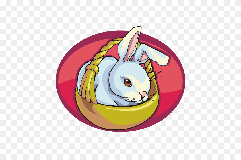 500x500 Funny Bunny Rabbit Easter Eggs With Cartoon Animals Clip Art - Chocolate Bunny Clipart