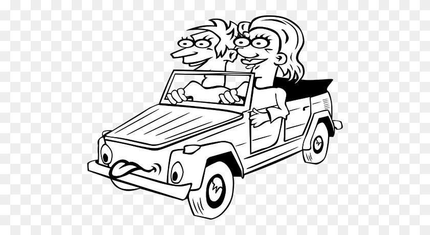 500x399 Funny Cartoon Faces Clip Art - Small Car Clipart