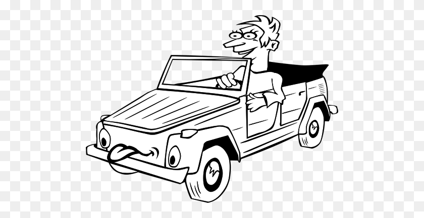 500x373 Funny Cartoon Faces Clip Art - Back Of Car Clipart