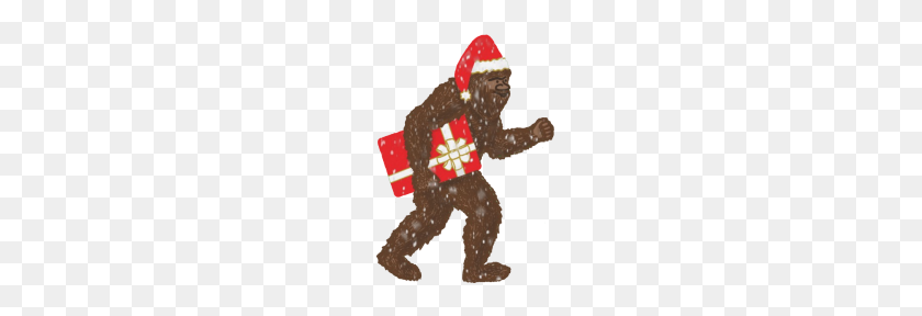 190x228 Funny Christmas Gifts Bigfoot With Hat T Shirt - Bigfoot PNG