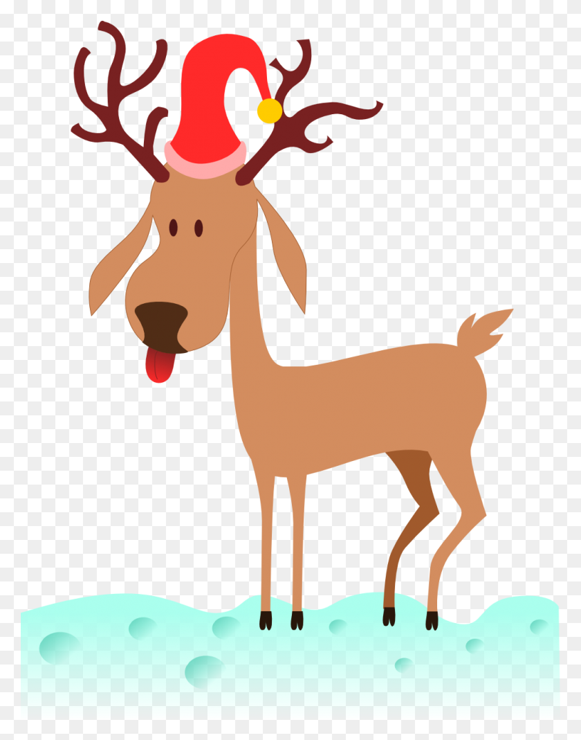 999x1293 Funny Christmas Reindeer Clipart - Funny Santa Clipart