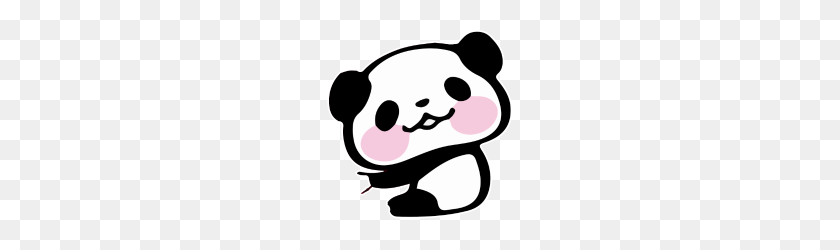 190x190 Funny Cute Kawaii Panda Hanging On Graphic - Kawaii Blush PNG