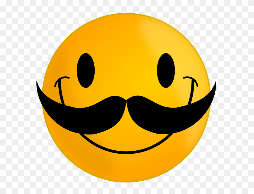 600x580 Funny Cute Smiley Pink Smile With Mustache Clip Art Caritas - Yikes Clipart