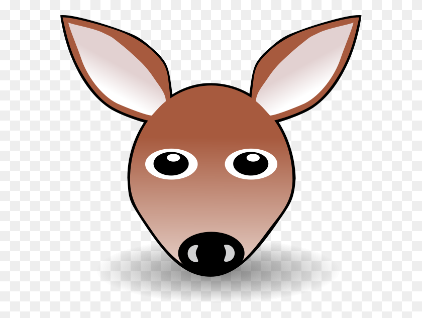 600x573 Funny Fawn Face Brown Cartoon Clipart, Vector Clipart Online - Fawn Clipart