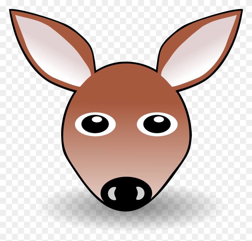 2400x2290 Funny Fawn Face Brown Cartoon Icons Png - Cartoon Face PNG