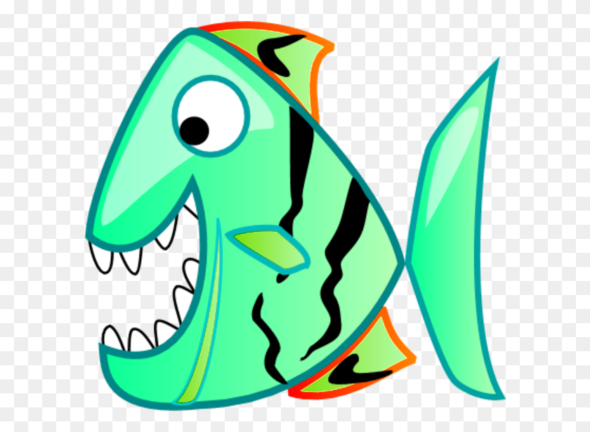 600x555 Клипарт Смешные Рыбы - Оранжевая Рыбка Клипарт