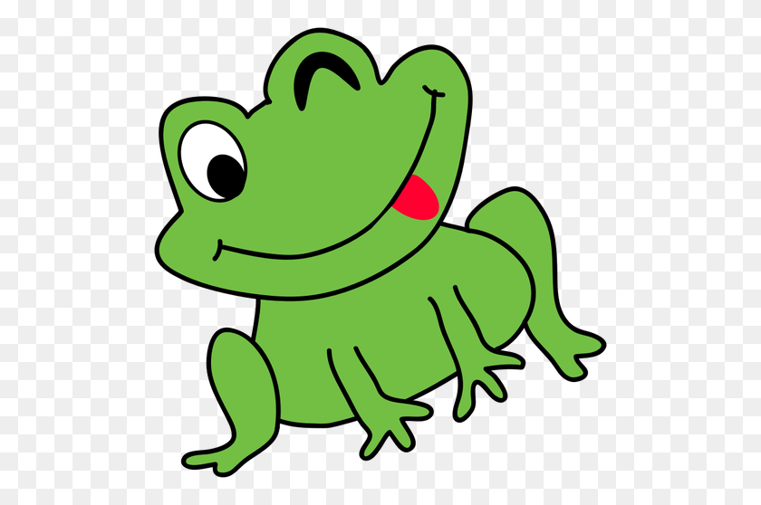 500x498 Funny Frog - Clipart De Contorno De Rana