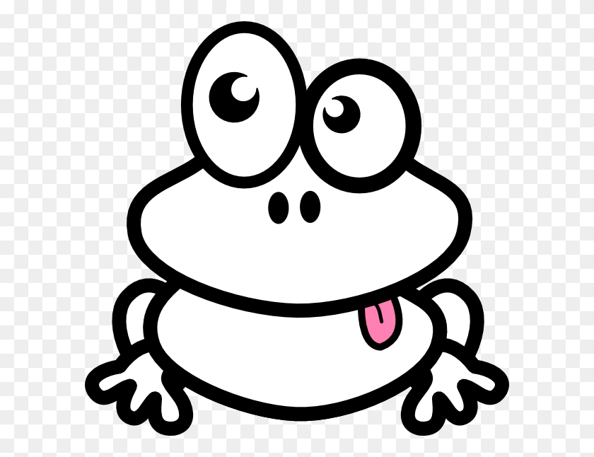 600x586 Funny Frog Clip Art - Funny Black And White Clipart