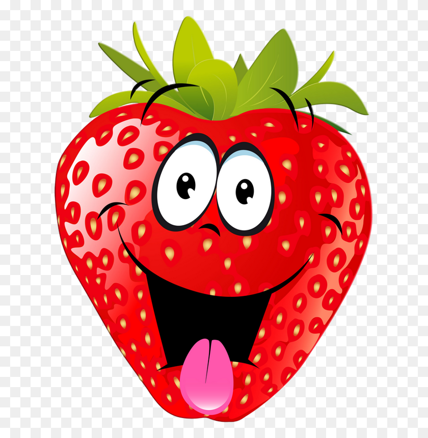 625x800 Смешные Фрукты Emojis Fruit, Fruit Cartoon - Strawberry Cheesecake Clipart