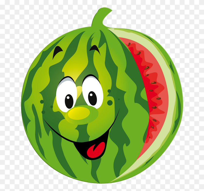 670x728 Funny Fruit Fruit Vegetable Watermelon - Cute Watermelon Clipart