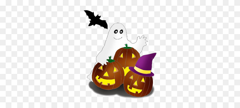 320x320 Funny Ghosts Halloween Cartoon Clip Art - Funny Halloween Clipart