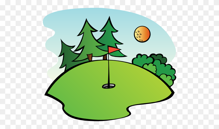 512x436 Funny Golf Clipart - Golf Ball On Tee Clipart