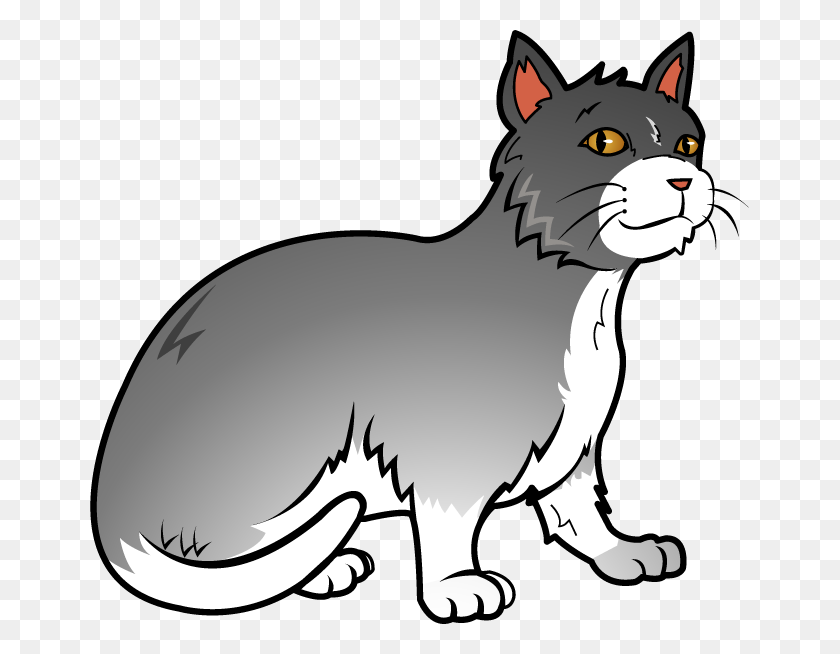 659x594 Funny Grey Cat Clipart - Happy Birthday Clipart Funny