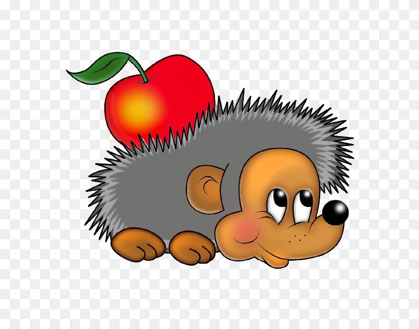 600x600 Funny Hedgehog Images Clipart - Hedgehog Clipart Black And White