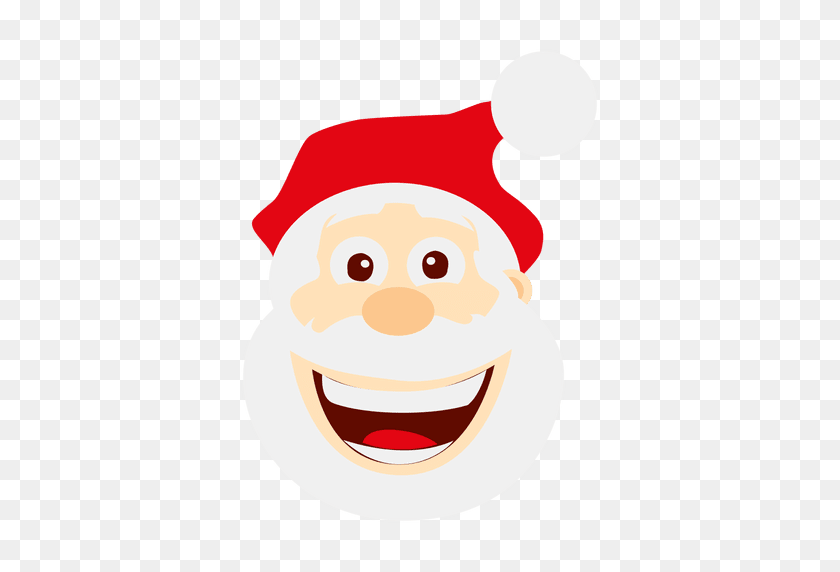 512x512 Funny Loughing Santa Emoticon - Funny PNG